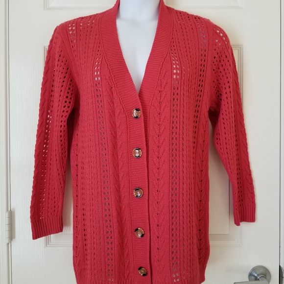 Milan Kiss Open Stich Cardigan Women Size L - Picture 8 of 15